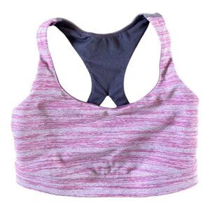 Lululemon 50 Rep Sports Bra Womens 4 Heather Purple Gray Racerback Athletic